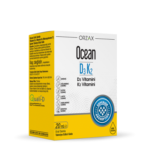 Ocean D3K2 1000 IU 20ml 400 damla